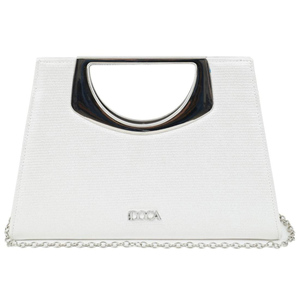 Γυναικείο βραδινό τσαντάκι clutch Doca 23184 άσπρο