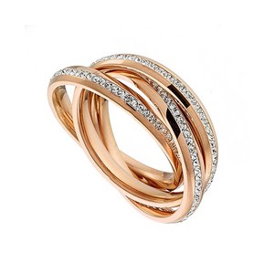 Γυναικείο δαχτυλίδι ατσάλι 316L ροζ-χρυσό Art 02369 