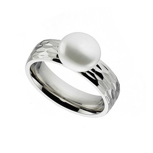Γυναικείο δαχτυλίδι ατσάλι 316L ασημί Art 02376