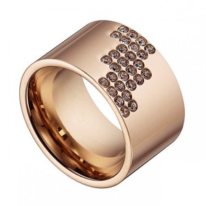 Γυναικείο δαχτυλίδι βέρα ατσάλι 316L ροζ-χρυσό Art 02379 