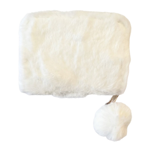 Πορτοφόλι παιδικό γούνινο για κορίτσι άσπρο bode 00157