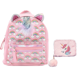 Children's SET Backpack & Wallet bode 2589 pink