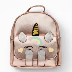 Τσάντα πλάτης παιδική κορίτσι Μονόκερος ροζ-χρυσό bode 2620