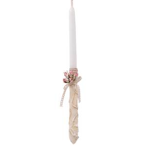 Handmade Easter candle white