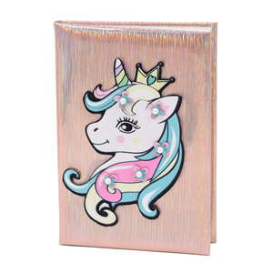 Children's notebook with unicorn rose-gold