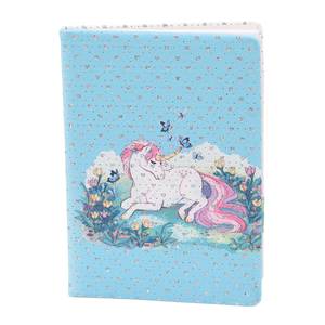 Children's notebook with unicorn light blue