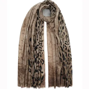 Foulard Doca 29207 animal print beige