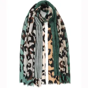 Foulard Doca 29222 animal print beige/green