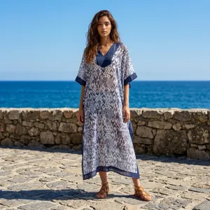 Platinum  caftan maxi 32023 blue