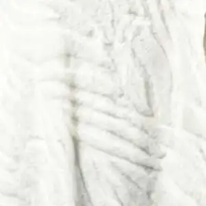 Γυναικείο γούνινο πόντσο με κουκούλα Verde 33-0481 άσπρο