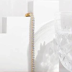 Women's Bracelet with Zircon Stones White steel 316L gold