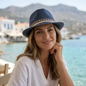 Women's hat Verde blue bode 34535BLU