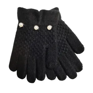 Παιδικά γάντια για κορίτσι μαύρο bode 3919