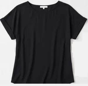 Γυναικεία Βαμβακερή Κοντομάνικη Μπλούζα black bode 39349BLK