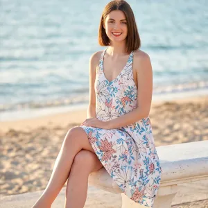 Γυναικείο Αέρινο Φόρεμα Τιραντέ Floral Print Γαλάζιο bode 39366LBL