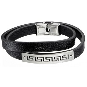 Men's steel bracelet 316L silver