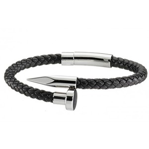 Men's steel bracelet 316L silver