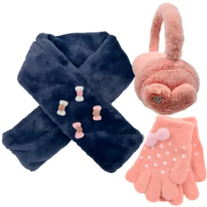 Children's Scarf-Earmuffs-Gloves bode 4427 blue salmon