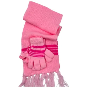 Παιδικό ΣΕΤ κασκόλ-σκουφί-γάντια bode 4450 pink