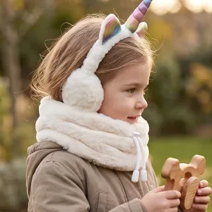 BODE Children's SET Neck/Scarf & Unicorn Kids Earmuff One size ecru