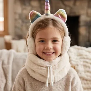 BODE Children's SET Neck/Scarf & Unicorn Kids Earmuff One size ecru