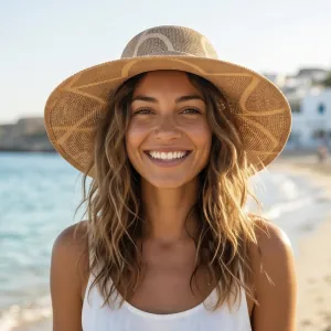 Women's hat Doca 46889 beige