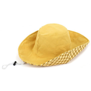 Καπέλο γυναικείο bucket Doca  47267 κίτρινο 