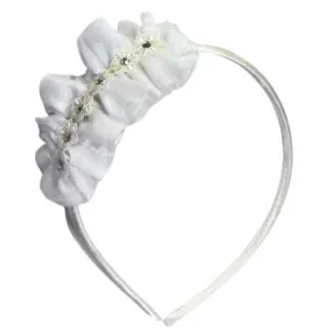 Small Wreath Decorated with Flowers  white/off-white