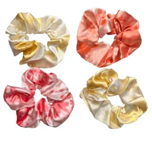  Set  4 τεμ. Scrunchie Σούρα Μαλλιών Σατέν κίτρινο/φούξια/πορτοκαλί bode 47280