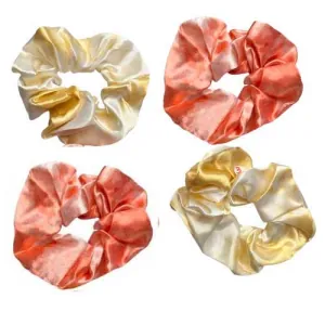  Set  4 τεμ. Scrunchie Σούρα Μαλλιών Σατέν κίτρινο/πορτοκαλί bode 47282