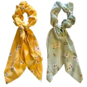  Set  2 τεμ. Scrunchie Σούρα Μαλλιών βεραμάν/κίτρινο bode 47291