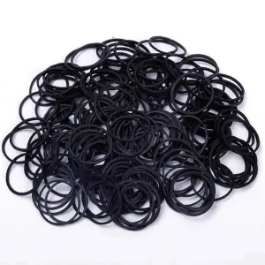 Silicone Hair Scrunchies black color 500 Pieces