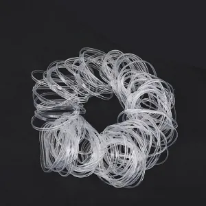 Silicone Hair Scrunchies transparent 500 Pieces