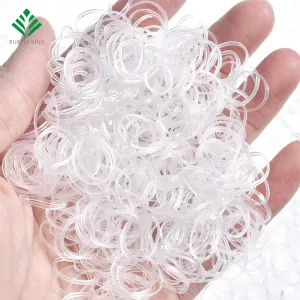 Silicone Hair Scrunchies transparent 500 Pieces