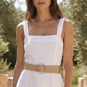 Γυναικεία Ζώνη Ελαστική Μπεζ bode 52870BG