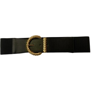 Women's belt elastic black bode 53953