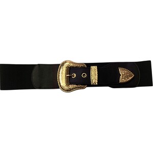 Women's belt elastic black bode 53954