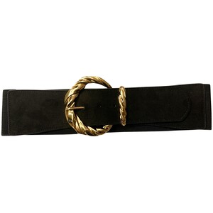 Women's belt elastic black bode 53955