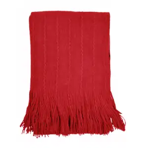 Women's scarf-glove set Doca 57133 red