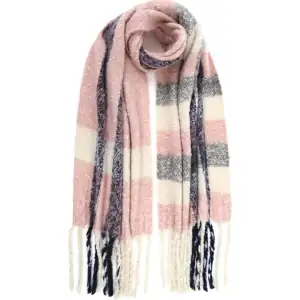  Women's scarf Doca 58348 pink gray