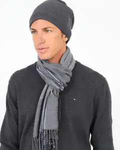 Men's scarves Doca 58371 gray
