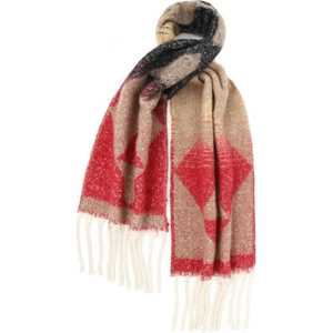  Women's scarf Doca 58504 red/beige