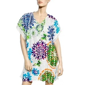 Women's Beach Kaftan platinum colourful