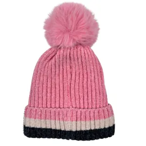 Knitted children's hat for girls bode 6395 Pink