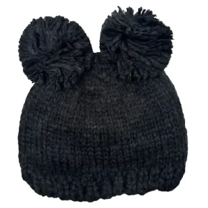Knitted children's hat for girls bode 6396 black