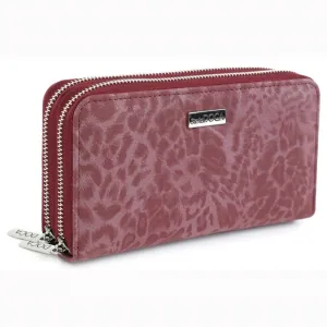 Wallet for women 67145 animal print bordeaux 