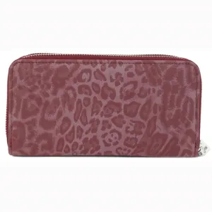 Wallet for women 67145 animal print bordeaux 