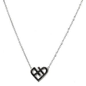 Womens necklace heart steel 316L silver