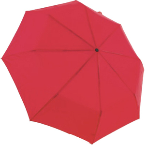 Rain Umbrella Simple with Wooden Handle red