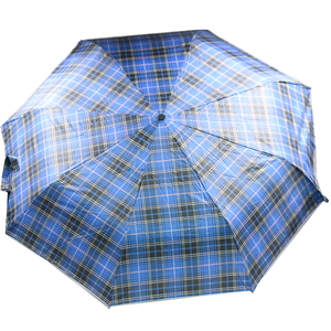 Ομπρέλα Βροχής Balzarotti 9013 χειροκίνητη με ασημένια επιστρωση Καρό Γαλάζιο